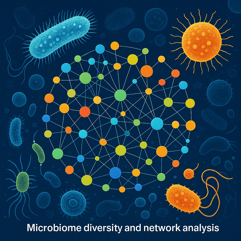 Microbiome network visualization